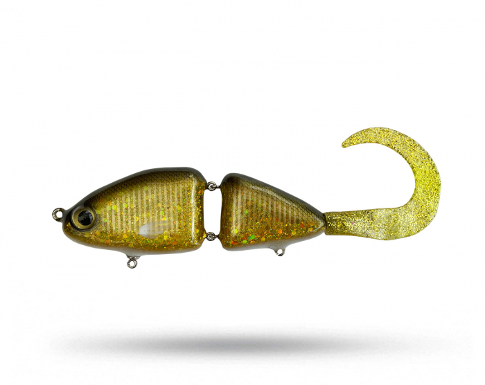 Mälaren Lures Fathead Tail Swimbait - Golden Glitter Pike i gruppen Fiskedrag / Tailbeten hos Örebro Fiske & Outdoor AB (Fathead Tail - Gold Pike)